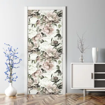Produktbild von Dekorative Türaufkleber Raumdekoration selbstklebend Klebefolie Türposter Blühende Kakteen 70 x 200 cm