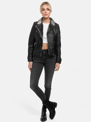 Produktbild von Tazzio Damen Lederjacke F511 (Schwarz, L)