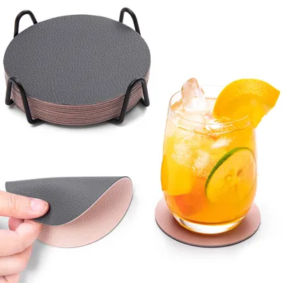 Produktbild von Glasuntersetzer - 12er Set - Für Getränke - Rund