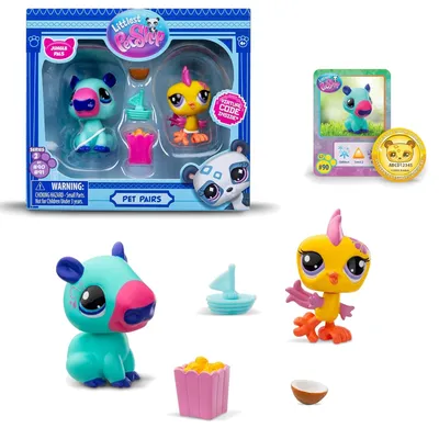 Produktbild von Littlest Pet Shop Jungle-Set mit Figuren und Zubehör