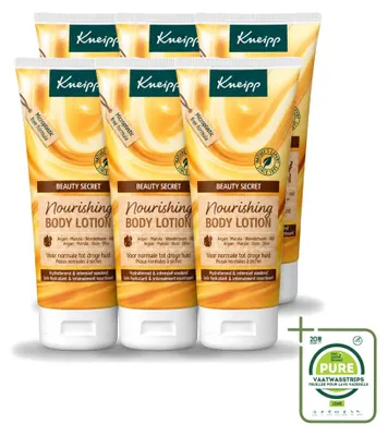 Obrázek produktu pro 6 kusů tělového mléka Kneipp Beauty Secret pro normální až suchou pokožku, objem 200 ml - velkopackové balení