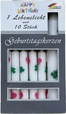 Produktbild von 10 Geburtstagskerzen und 409-04