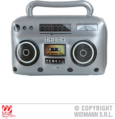 Produktbild von Aufblasbares Radio 50 cm - Hip Hop - Ghettoblaster 80er 90 er Jahre