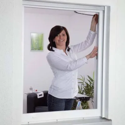 Produktbild von CULEX 100190105-CU Fliegengitter für Fenster 130x150cm anthrazit Polyester