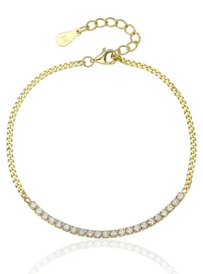 Produktbild von Glitzerndes vergoldetes Armband mit Zirkonen SVLB0557XJ6GO18