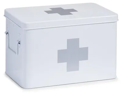Produktbild von Zeller Medizin-Box, Metall, weiß 32x19,5x20