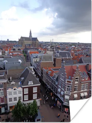 Produktbild von MuchoWow® Poster Haarlem - Niederlande - Himmel 90x120 cm - Wohnzimmer