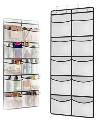Wandorganizer, 10 große Fächer, Hängeaufbewahrung, grau