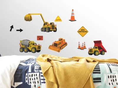 Produktbild von Wandsticker BAU für das Jungenzimmer