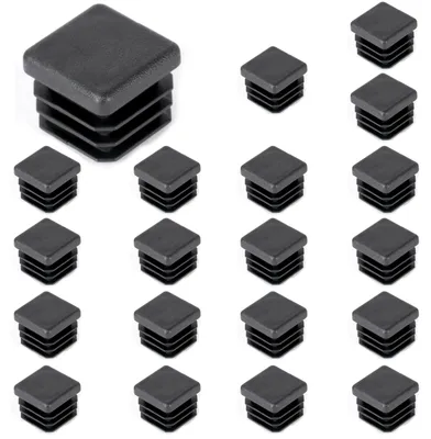 Obrázek produktu pro Nohy na židle, 20 kusů, čtvercového profilu, rozměry 20 x 20 mm, laminovaný plast