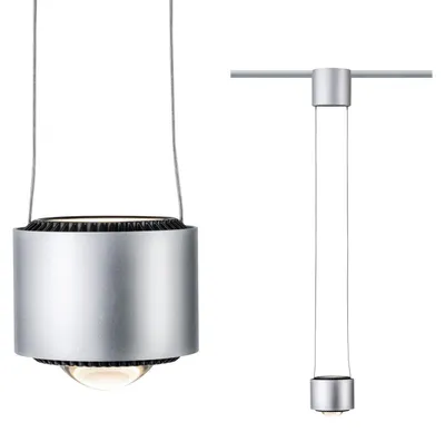 Produktbild von Paulmann URail LED Pendel Aldan chrom-matt-schwarz Ø 9,8 cm warmweiß, dimmbar
