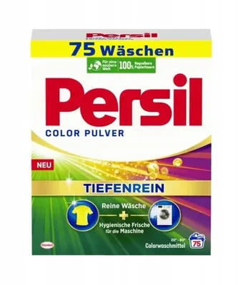 A product shot of Persil Color Pulver detergent packaging.