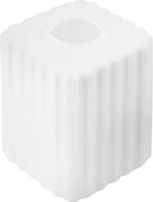 Image de Abat-jour Riffle blanc, cube de 10 cm – élégant abat-jour en verre pour un éclairage raffiné de la pièce