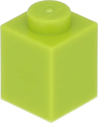 Image de 50 pièces LEGO, pièce c. 3005 en citron vert (lime)