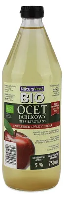 OCET JABŁKOWY 5 % NIEFILTROWANY BIO 750 ml - NATURAVENA