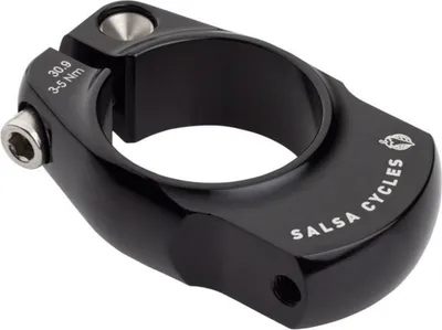 Zdjęcie produktu dla Zacisk sztycy podsiodłowej Salsa Post-Lock z mocowaniem bagażnika, 30,9 mm, czarny