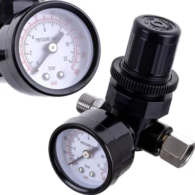 Immagine prodotto di Riduttore a membrana con manometro per pistole TC Technic YQ-02 da 1/4"