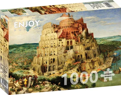 Zdjęcie produktu dla Puzzle 1000 elementów Enjoy – Pieter Bruegel Starszy: Wieża Babel