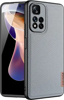 Zdjęcie produktu dla Dux Ducis Fino etui pokrowiec pokryty nylonowym materiałem Xiaomi Redmi Note 11 Pro+ 5G (China) / 11 Pro 5G (China) / Mi11i HyperCharge / Poco X4 NFC 5G niebieski