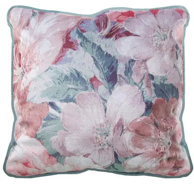 Dekokissen mehrfarbig Blumenmuster 45 x 45 cm