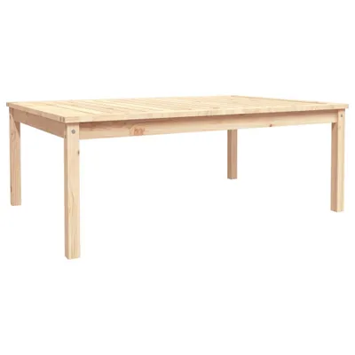 A wooden garden table on a white background.