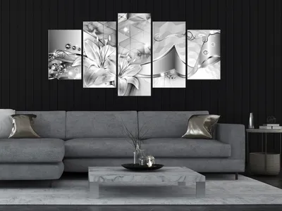 Produktbild von ABSTRAKT BLUMEN Acrylglasbild Modern Wandbild Glasbilder Bilder a-A-0587-k-m