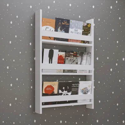 Produktbild von Skye Decor, Artemis 3 - White, Bücherregal, Weiß, 100 % MELAMINBESCHICHTETE SPANPLATTEN, 60 x 10 x 120 cm