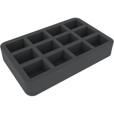 Productafbeelding van Schuimrubberen inlegstuk met 12 vakken voor Blood Bowl miniaturen