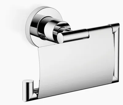 Produktbild von Dornbracht Tara . Papierrollenhalter mit Deckel chrom 835 x Höhe 100 mm Breite 152 mm Ros, 83510892-00