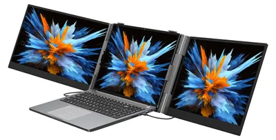Produktbild von Blackview Dual Laptop Bildschirm Erweiterung 14" / 15,3" Triple Screen Monitor, Full HD IPS, USB-C HDMI Extender für MacBook & Windows, 100W PD, Eye Care