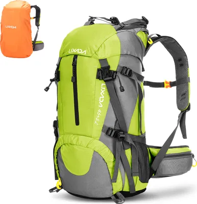 Wanderrucksack 50L Wasserdicht – Mit Regenhülle, Trekkingrucksack Für Camping, Bergsteigen, Herren & Damen
