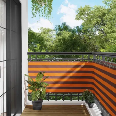 Obrázek produktu pro Balkonová clona Oranžová a hnědá 75 x 200 cm