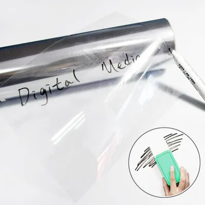 Produktbild von Transparente Whiteboard-Klebefolie auf Meterware – Selbstklebende Beschichtung für Küche, Möbel und Bad – 60 cm x 50 m