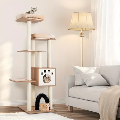Image de Arbre à chat - Griffoir pour chat - Maison pour chat - Meuble pour chat - 6 niveaux