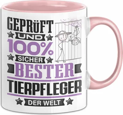 Produktbild von Tierpfleger Geschenk Lustiger Spruch für Tierpfleger Geschenkidee Bester Tierpfleger Der Welt (Rosa)
