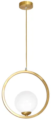 Zdjęcie produktu dla Lampa wisząca VIENNA złoto-biała 1xE14x40W szkło wym:100x30x14cm IP20 Milagro