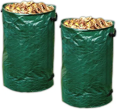 Produktbild von 2er Set Laubsack Rasensack 120 Liter Gartensack Gartenabfallbehälter Abfall Sack für Gartenabfall Gartenabfallsack