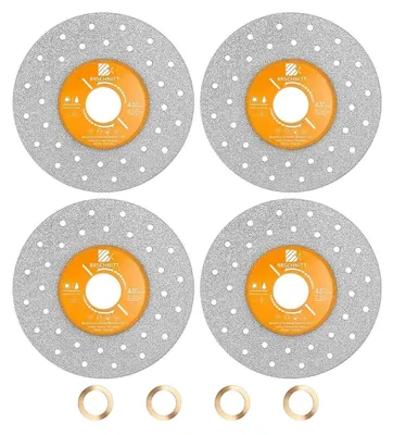 Productafbeelding van Diamantschijf 115 mm voor steen, tegels, marmer, graniet, glas (4 stuks)