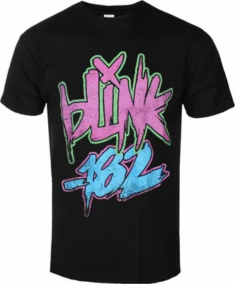 Image de Blink 182 - T-Shirt Logo pour homme/femme unie RO690 (XL) (Noir)