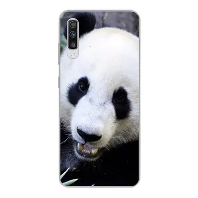 Produktbild von MuchoWow® Handyhülle Schutzhülle Hülle für Samsung Galaxy A70 Panda - Tier - Blätter Silikon Softcase Handy Hülle - Schutzhaube