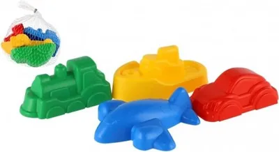 Obrázok produktu pre Pieskové formy 4ks plastové dopravné prostriedky