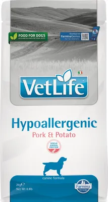 Produktbild von Farmina Pet Food Vet Life Hypoallergenic, Adult, jede Rasse, Schweinefleisch, Kartoffel, 2 kg