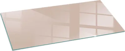 Obrázek produktu pro Skleněná podkladová deska pro 125x50 cm - krbová kamna - krbová deska - ochranné sklo - ochranná deska proti jiskrám - skleněná podkladová deska ohnivzdorná - ochranná deska proti teplu - ochrana skleněné podkladové desky - barva: světle hnědá