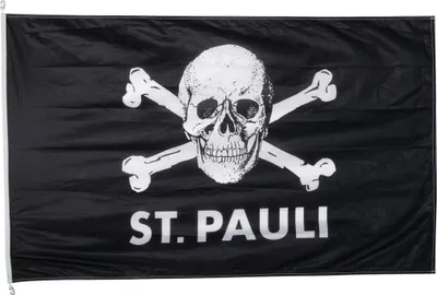 Produktbild von FC St. Pauli - Hissfahne Totenkopf 120x200 cm - schwarz