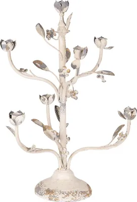 Zdjęcie produktu dla Świecznik Clayre & Eef Ø 39x51 cm beżowy metalowy