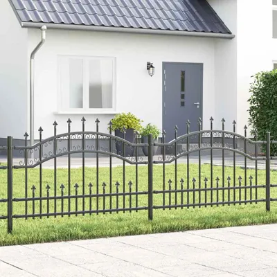 Obrázek produktu pro Maison Exclusive – Plot do zahrady KAMPEN, rozměry 240 x 118 cm, ocel s práškovým nástřikem, barva šedá