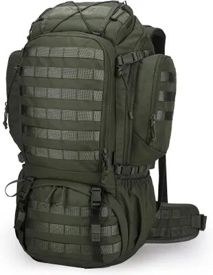Imagen del producto de Mochila de senderismo de 50 litros para hombre, estilo militar