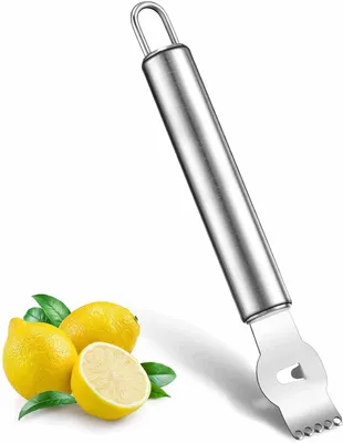 Zitronenschäler aus Edelstahl, 16,5 cm, für Zitrusfrüchte und Gemüse