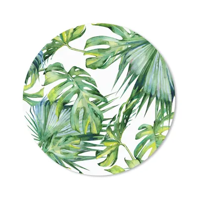 Produktbild von MuchoWow® Mauspad Mousepad Monstera - Muster - Aquarell - Mädchen - Kinder - Jungen - Kinder 30x30 cm - Mousepads - Maus Mat - Pad - Mausunterlage - Tischunterlage - Schreibtischmatten