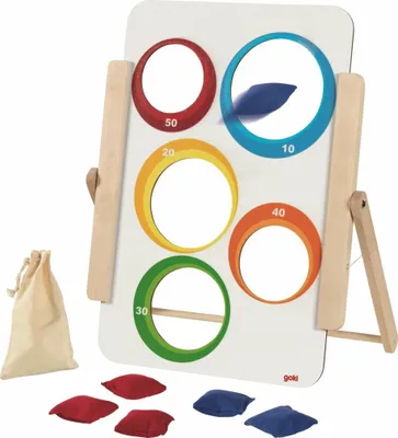 Produktbild von Goki Wooden Wurf Play Bags, 8dlg.